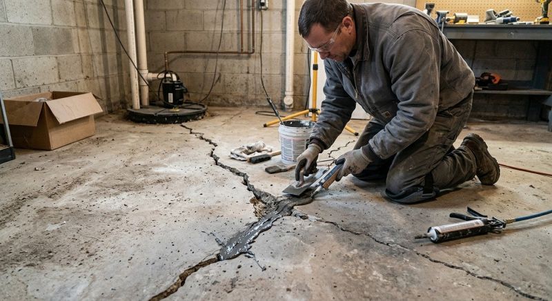 Cracked Basement Floor Repair in Sugar Land, TX