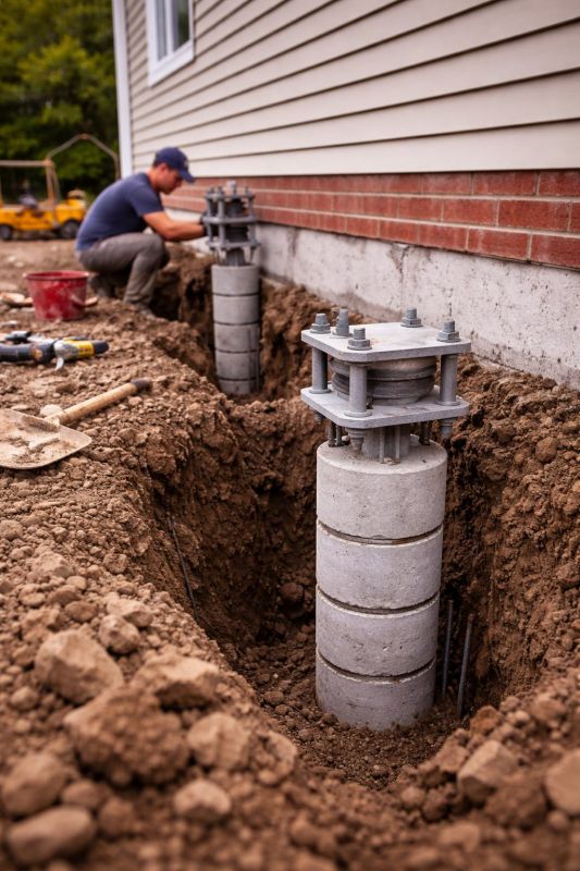 Helical Piers Installation in Sugar Land, TX