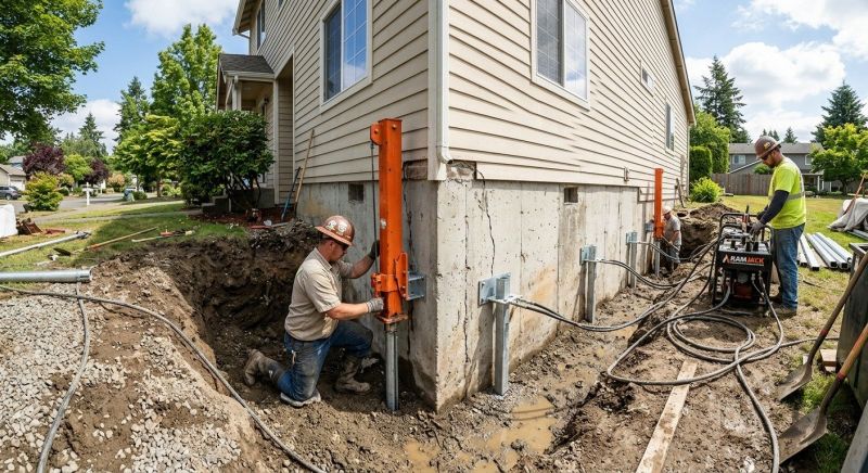 Sinking Foundation Repair in Simonton, TX